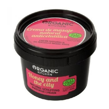 Crema naturala pentru masaj anticelulitic cu miere de albina, Organic Kitchen (Concentratie: Crema de corp, Gramaj: 100 ml)