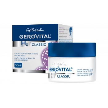 Crema pentru ten matur, uscat, ridat Gerovital H3 Classic 55+ (Concentratie: Crema pentru fata, Gramaj: 50 ml)