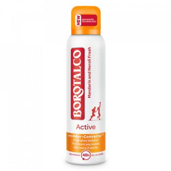 Deodorant spray Active Mandarine si Neroli, Borotalco (Concentratie: Spray, Gramaj: 150 ml)