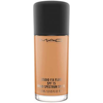 Fond de ten MAC Studio Fix Fluid, SPF 15, 30 ml (Concentratie: Fond de ten, Gramaj: 30 ml, Nuanta fond de ten: NW43)