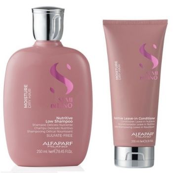 Set Alfaparf Semi Di Lino Moisture Nutritive cu 250 ml Sampon + 200 ml Balsam (Concentratie: Set) de firma original