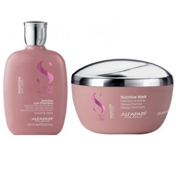 Set Alfaparf Semi Di Lino Moisture Nutritive cu 250 ml Sampon + 200 ml Masca (Concentratie: Set) de firma original