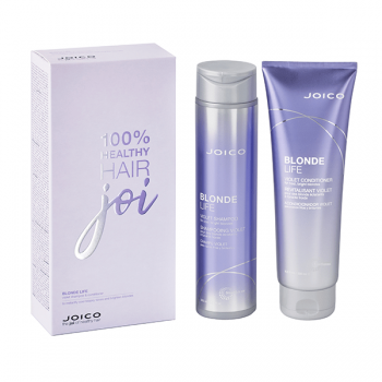 Set pentru par blond Joico Healthy Hair Joi Blonde Life Violet Duo 1x300ml 1x250ml ieftin