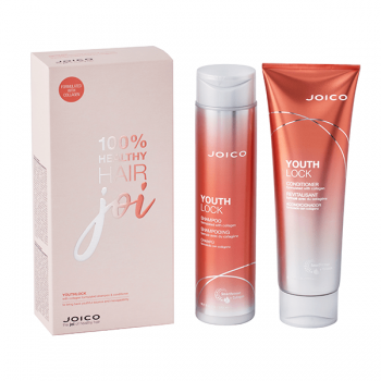 Set pentru par matur formula cu colagen Joico Healthy Hair Joi YouthLock Duo 1x300ml 1x250ml