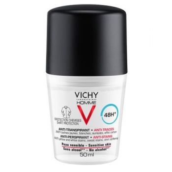 Vichy Deodorant roll-on Homme cu efect anti-urme, eficacitate 48h (Concentratie: Roll-On, Gramaj: 50 ml) ieftin