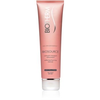 Biotherm Biosource crema de curatare sub forma de spuma pentru tenul uscat