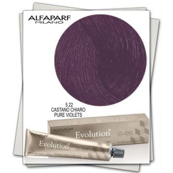 Alfaparf Milano Evolution of the Color Vopsea Permanenta (Concentratie: Vopsea permanenta, Gramaj: 60 ml, Culoare vopsea: 5.22 Castano Chiaro Pure Violets) ieftina