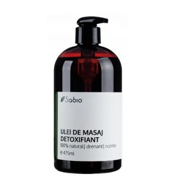 Ulei de masaj natural detoxifiant SABIO (Gramaj: 475 ml, Concentratie: Ulei de masaj) ieftin