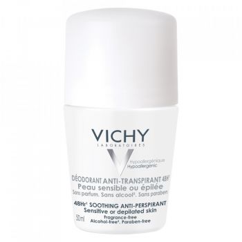 Vichy Deodorant roll-on pentru piele sensibila fara parfum (Concentratie: Roll-On, Gramaj: 50 ml) de firma original