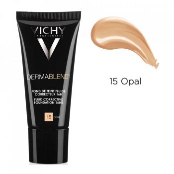 Vichy DermaBlend Fond de ten corector acoperire 16h (Concentratie: Fond de ten, Gramaj: 30 ml, Nuanta fond de ten: Nuanta 15)