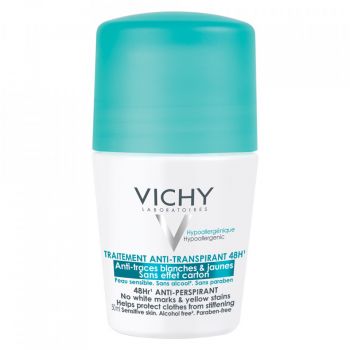 Vichy Roll-on antiperspirant fara pete albe 48 H (Concentratie: Roll-On, Gramaj: 50 ml) ieftin