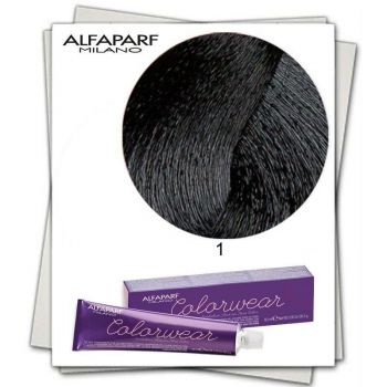 Vopsea Fara Amoniac Alfaparf Milano Color Wear (Concentratie: Vopsea permanenta, Gramaj: 60 ml, Culoare vopsea: 1 Nero)