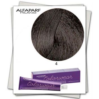 Vopsea Fara Amoniac Alfaparf Milano Color Wear (Concentratie: Vopsea permanenta, Gramaj: 60 ml, Culoare vopsea: 4 Castano Medio)