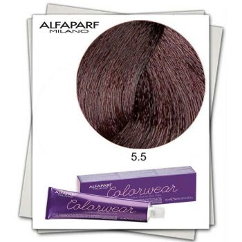 Vopsea Fara Amoniac Alfaparf Milano Color Wear (Concentratie: Vopsea permanenta, Gramaj: 60 ml, Culoare vopsea: 5.5 Castano Chiaro Mogano)