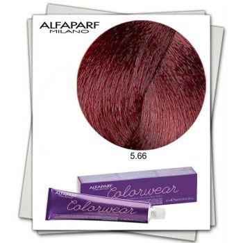 Vopsea Fara Amoniac Alfaparf Milano Color Wear (Concentratie: Vopsea permanenta, Gramaj: 60 ml, Culoare vopsea: 5.66 Castano Chiaro Rosso Intenso)