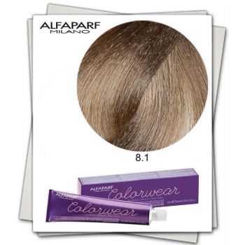 Vopsea Fara Amoniac Alfaparf Milano Color Wear (Concentratie: Vopsea permanenta, Gramaj: 60 ml, Culoare vopsea: 8.1 Biondo Chiaro Cenere)