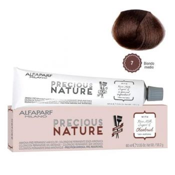 Vopsea Permanenta Fara Amoniac Alfaparf Milano Precious Nature (Concentratie: Vopsea permanenta, Gramaj: 60 ml, Culoare vopsea: 7 Biondo Medio) ieftina