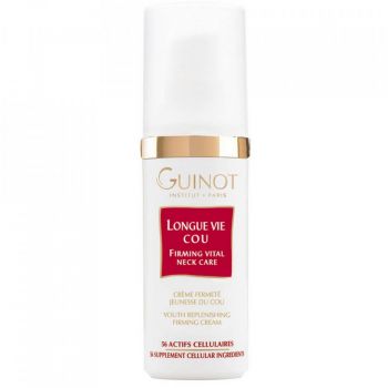 Crema pentru fermitatea gatului si a barbiei Guinot Longue Vie Cou, 30 ml