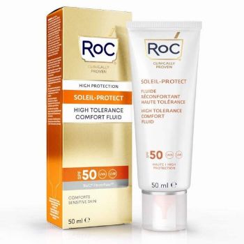 Crema protectie solara pentru fata SPF50, Roc Soleil Protect High Fluid, 50ml