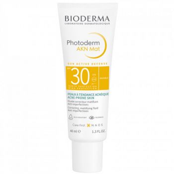 Crema Protectie solara pentru ten mixt si acneic Photoderm AKN Mat SPF 30, Bioderma (Concentratie: Crema, Gramaj: 40 ml)