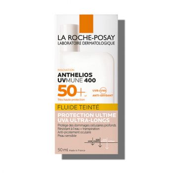 Fluid colorat pentru protectie solara SPF 50+ La Roche-Posay Anthelios UV-MUNE, 50 ml