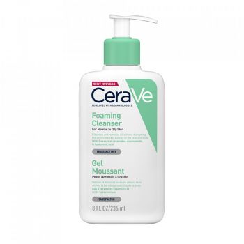 Gel de curatare spumant CeraVe pentru piele normal-grasa (Gramaj: 236 ml, Concentratie: Gel de curatare)