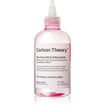 Carbon Theory Tea Tree Oil & Citric Acid tonic curatare profunda pentru ten acneic