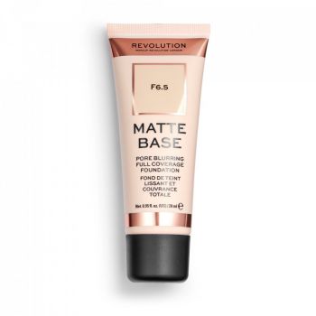 Fond de ten Makeup Revolution Matte Base (Concentratie: Fond de ten, Gramaj: 28 ml, Nuanta fond de ten: F 6.5)