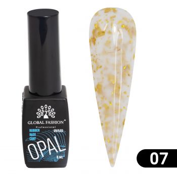 Rubber Base Opal Flakes Global Fashion 8 ml, 07