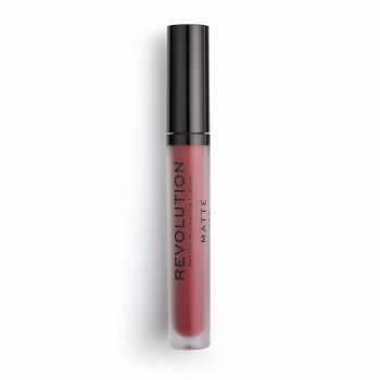 Ruj lichid Makeup Revolution, Matte, Vegan, 3 ml (Nuanta Ruj: 147 Vampire)