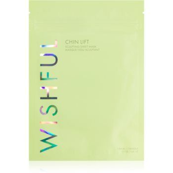Wishful Chin Lift mască textilă cu efect de lifting pentru fermitatea gâtului și a bărbiei