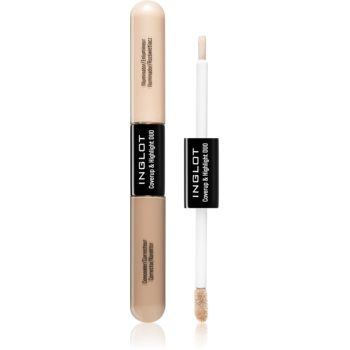 Inglot Coverup & Highlight Duo anticearcan cu efect de lunga durata cu efect de iluminare