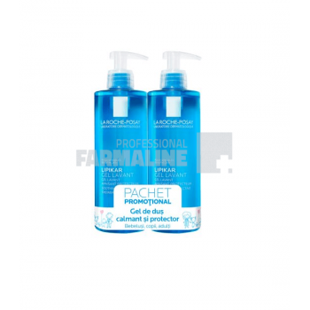 La Roche Posay Pk Lipikar Gel lavant 400 ml + 400 ml + Lipikar Baume Light AP+M 15 ml