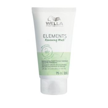 Masca de Par Vegana pentru Toate Tipurile de Par - Wella Professionals Elements Renewing Mask Travel Size, varianta 2023, 75 ml ieftina