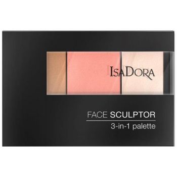 Paleta pentru Contur Isadora - Face Sculptor 3 in 1, Nuanta 60 Warm Peach, 12 g