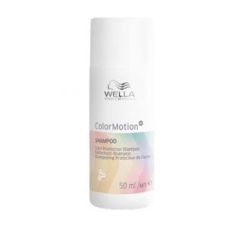 Sampon pentru Par Vopsit de Mentinere a Culorii si Fortifiere - Wella Professionals Color Motion+ Mini, varianta 2023, 50 ml