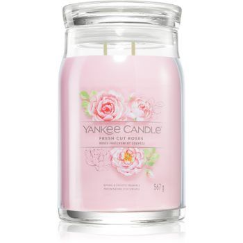 Yankee Candle Fresh Cut Roses lumânare parfumată Signature