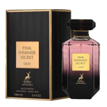 Pink Shimmer Secret Oud Maison Alhambra, Apa de Parfum Femei, 100 ml (Concentratie: Apa de Parfum, Gramaj: 100 ml)