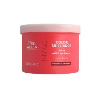 Masca pentru Par Vopsit cu Fir Gros - Wella Professionals Invigo Color Brilliance Coarse, varianta 2023, 500 ml la reducere