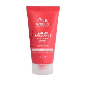 Masca pentru Par Vopsit Fir Subtire/Normal - Wella Professionals Invigo Color Brilliance Fine/Normal Mini Mask, varianta 2023, 30 ml de firma originala