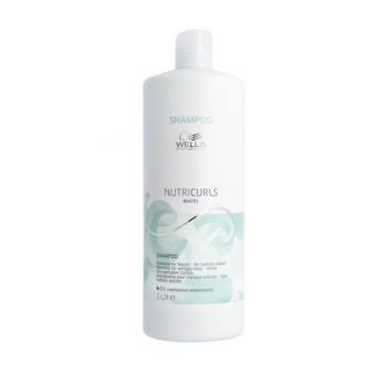 Sampon pentru Par Ondulat - Wella Professionals Nutricurls Waves Shampoo, varianta 2023, 1000 ml