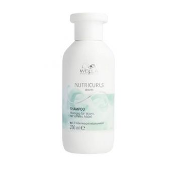 Sampon pentru Par Ondulat - Wella Professionals Nutricurls Waves Shampoo, varianta 2023, 250 ml