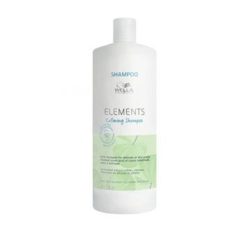 Sampon Vegan pentru Scalp Uscat si Sensibil - Wella Professionals Elements Calming Shampoo, varianta 2023, 1000 ml