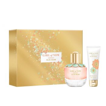 Set cadou Elie Saab Girl of Now Lovely, Apa de Parfum, Femei, 50 ml + Lotiune de corp, 75 ml