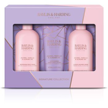 Baylis & Harding Jojoba, Vanilla & Almond Oil set cadou (pentru femei) cu ulei de migdale