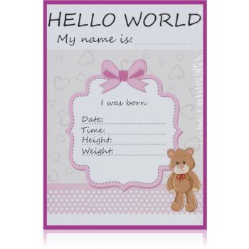 KidPro Milestone Cards Bear For a Baby Girl carduri de referință