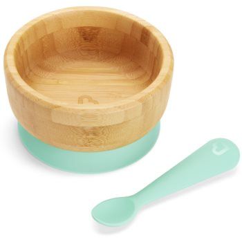 Munchkin Bambou Suction Bowl & Spoon serviciu de masă pentru copii