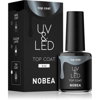 NOBEA UV & LED Top Coat lac de unghii top coat, cu utilizarea lămpii UV/LED glossy