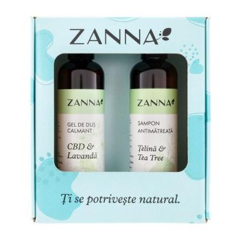 Pachet Zanna - Sampon Antimatreata, 250 ml si Gel de Dus Calmant, 250 ml