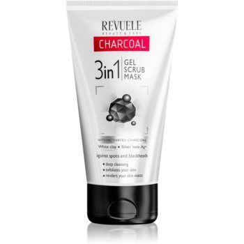 Revuele Charcoal 3in1 gel de curatare 3 in 1 cu cărbune activ